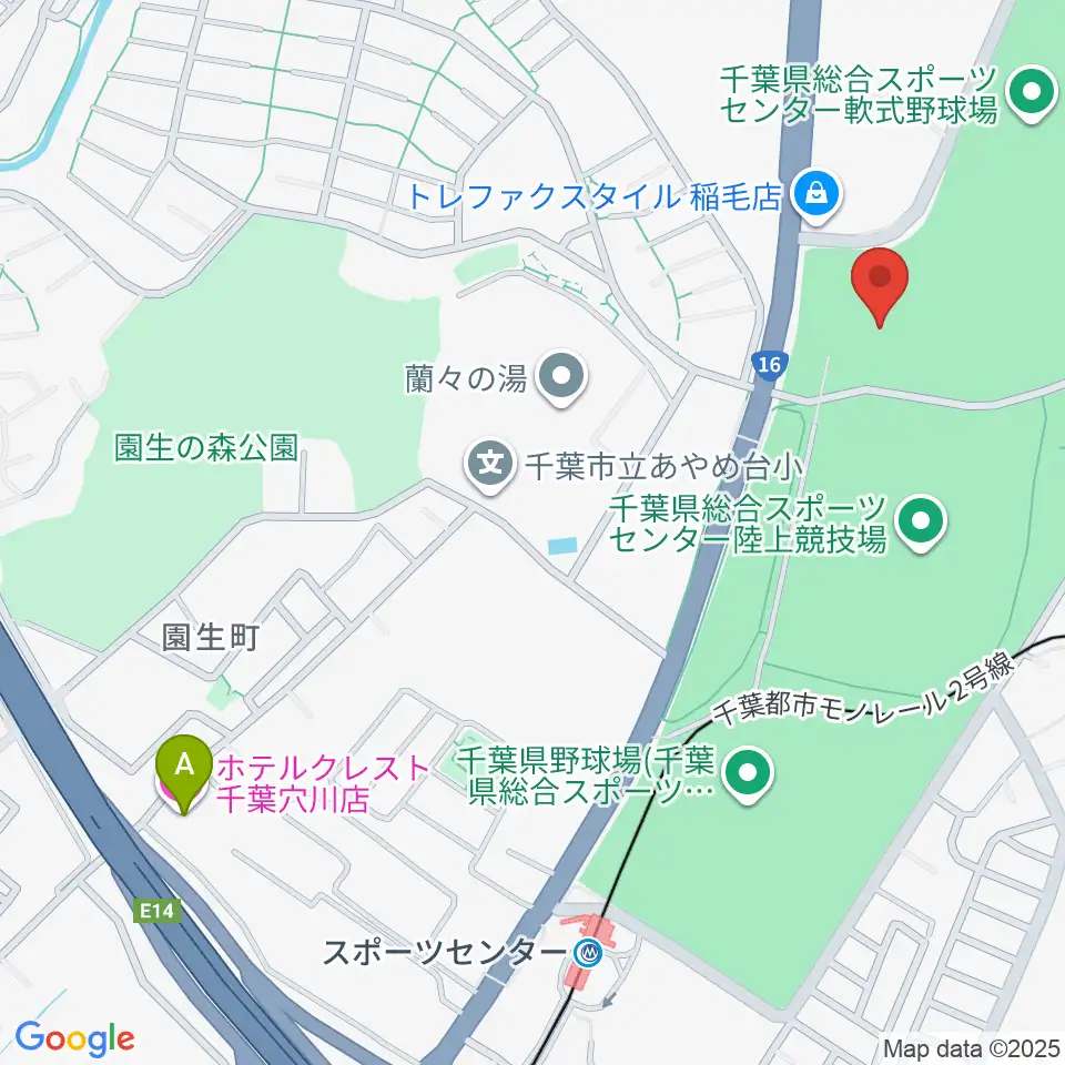 千葉県総合スポーツセンター武道館周辺のホテル一覧地図