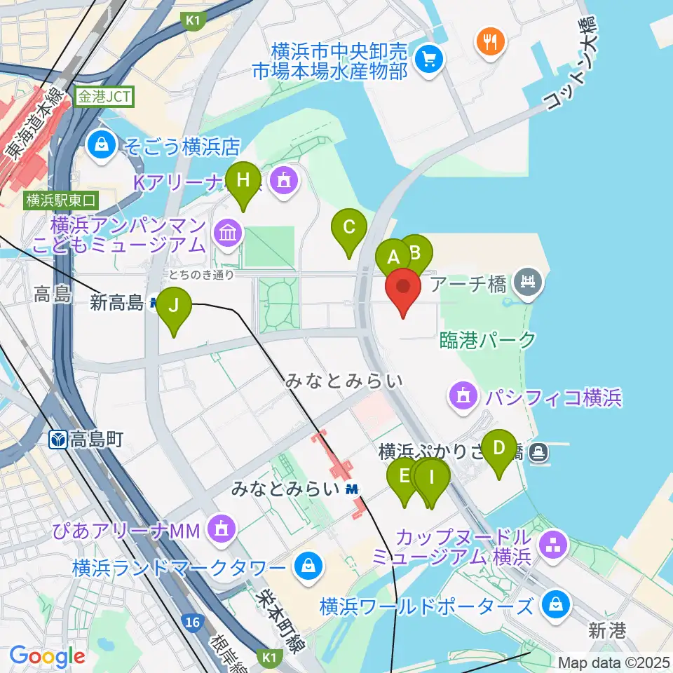 パシフィコ横浜ノース周辺のホテル一覧地図