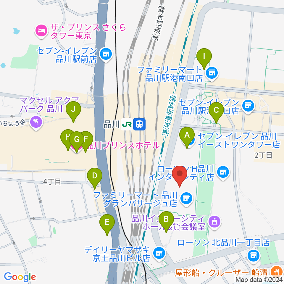 品川グランドホール周辺のホテル一覧地図