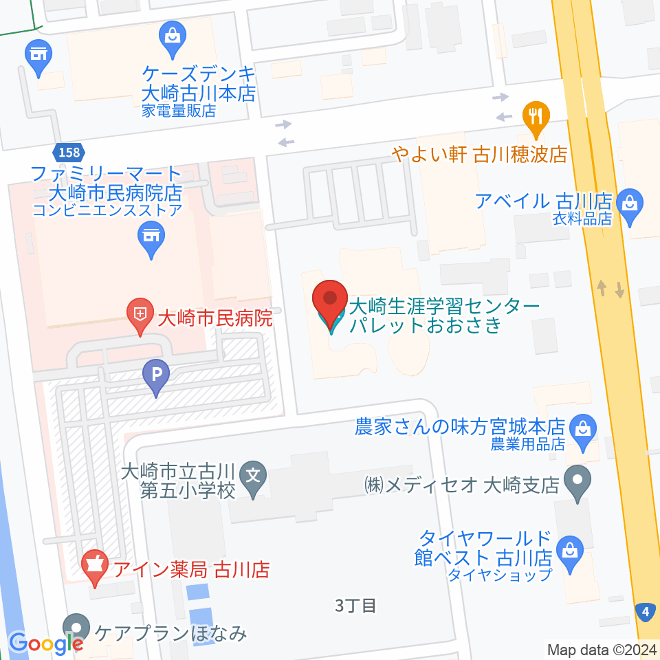 パレットおおさき周辺のホテル一覧地図