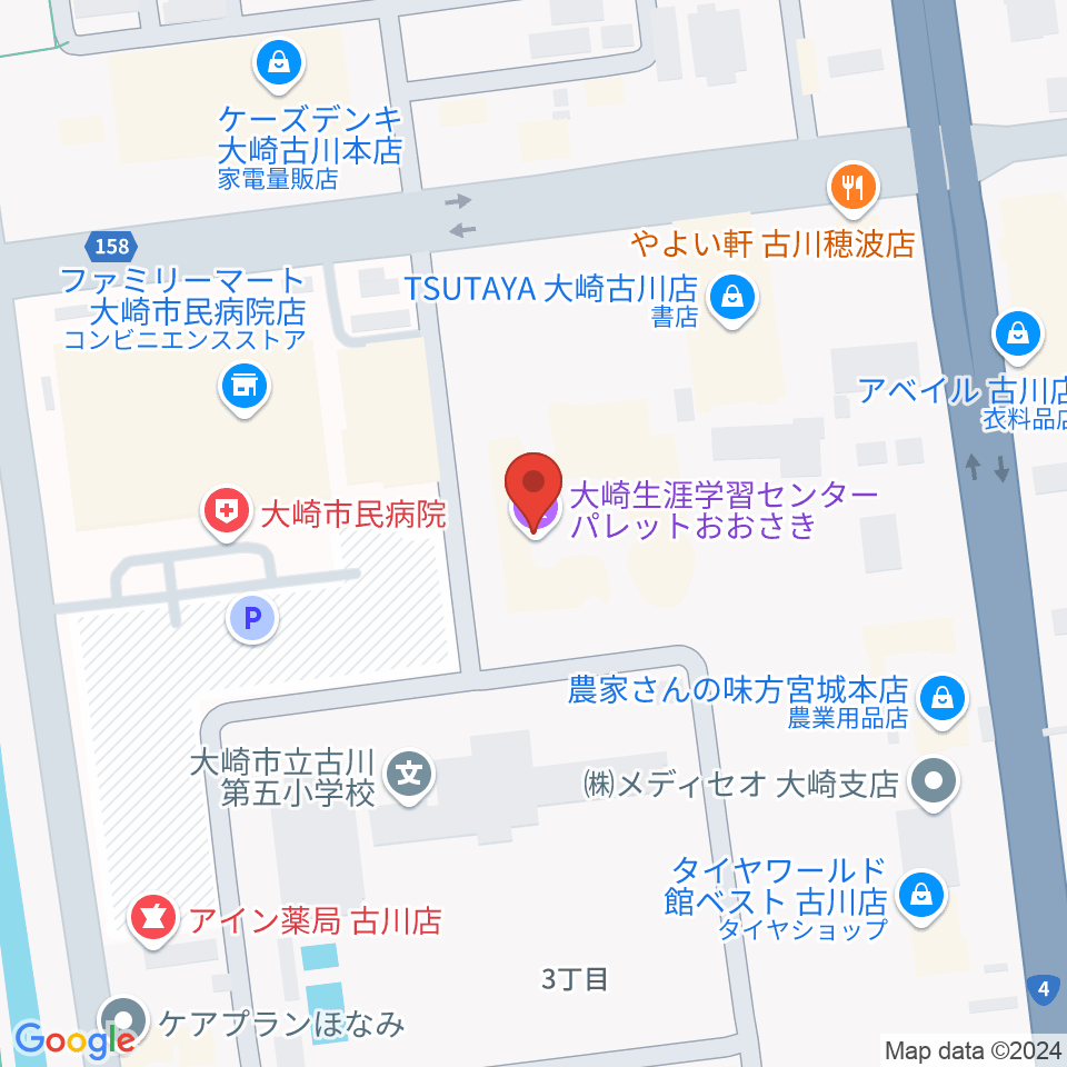 パレットおおさき周辺のホテル一覧地図