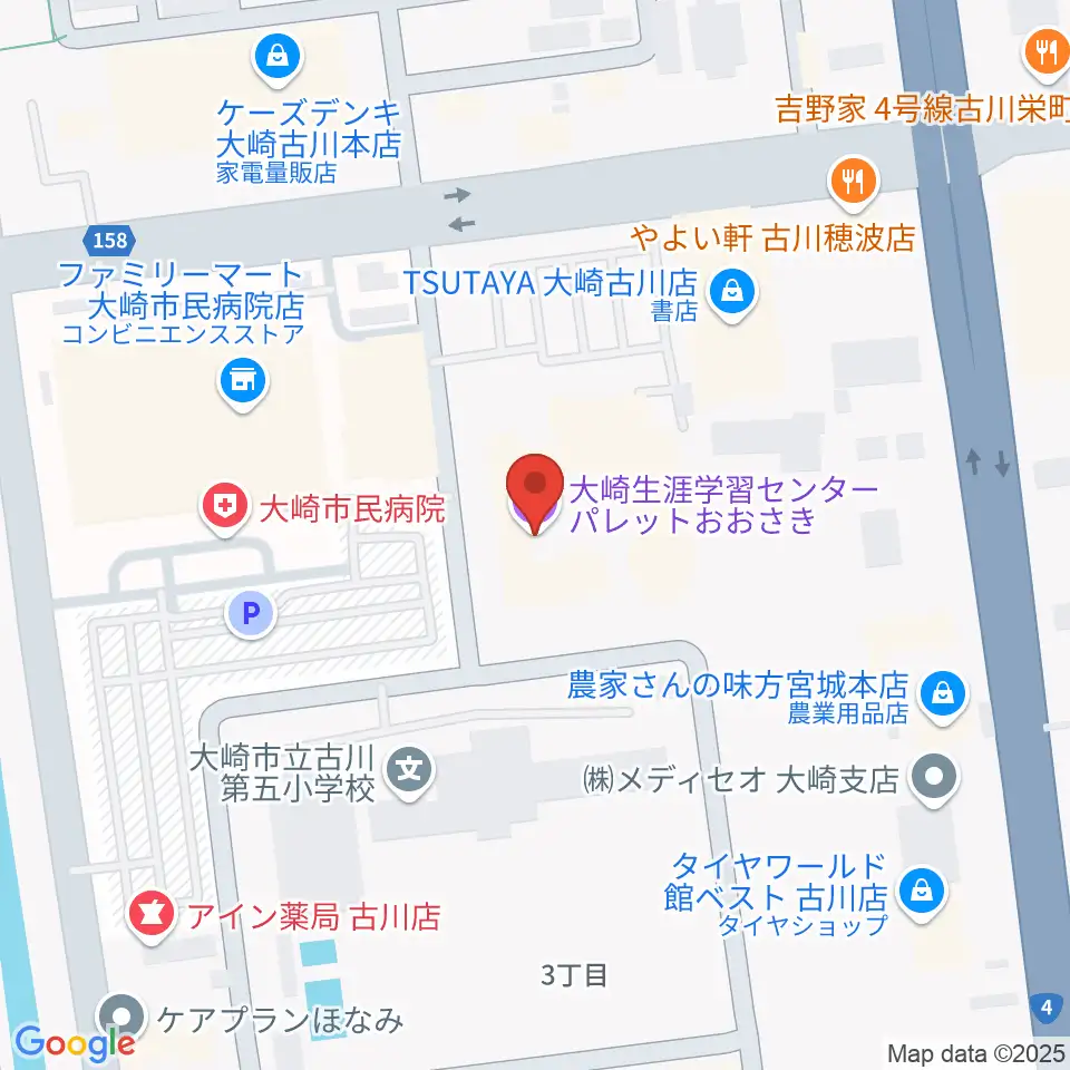 パレットおおさき周辺のホテル一覧地図
