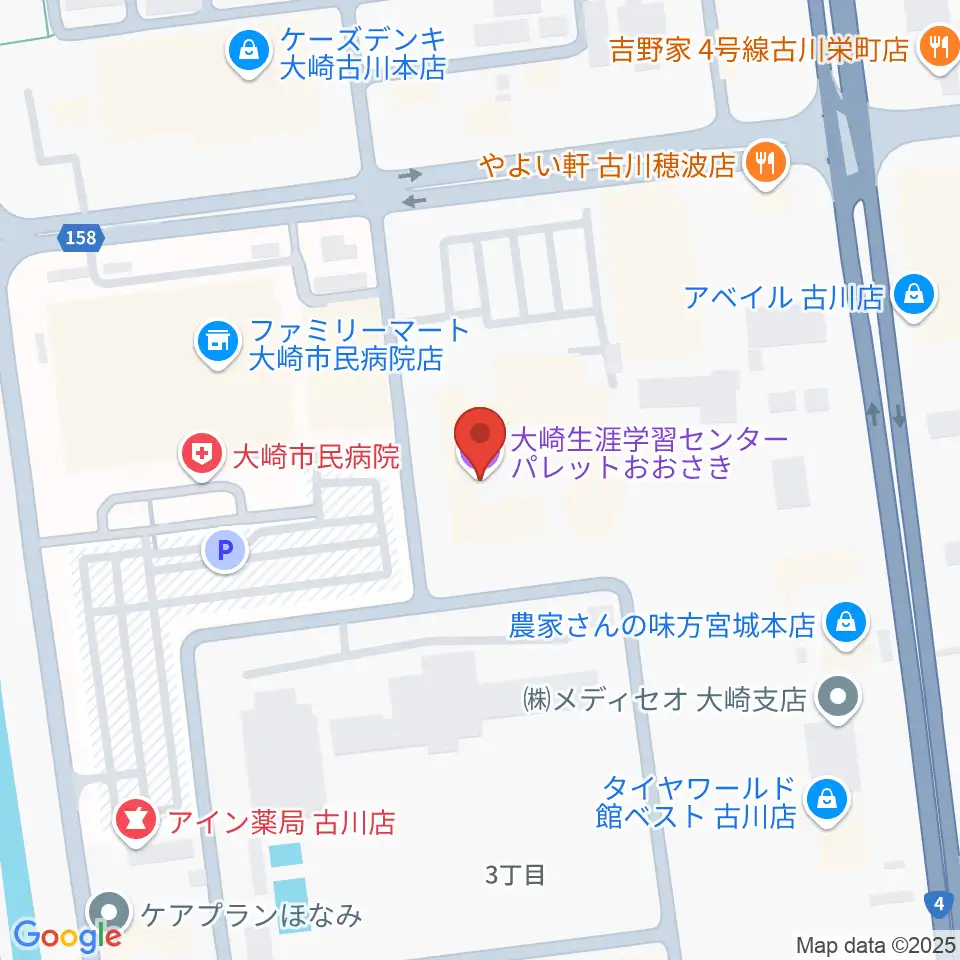 パレットおおさき周辺のホテル一覧地図
