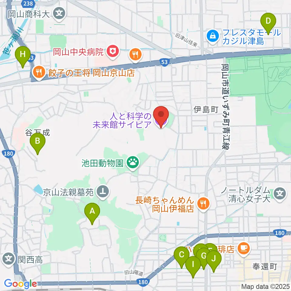 人と科学の未来館サイピア周辺のホテル一覧地図
