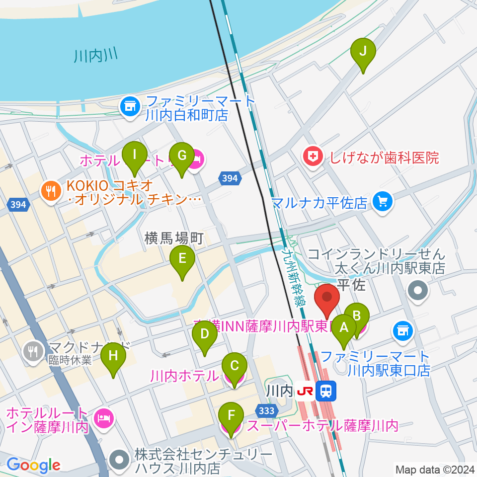 SSプラザせんだい周辺のホテル一覧地図