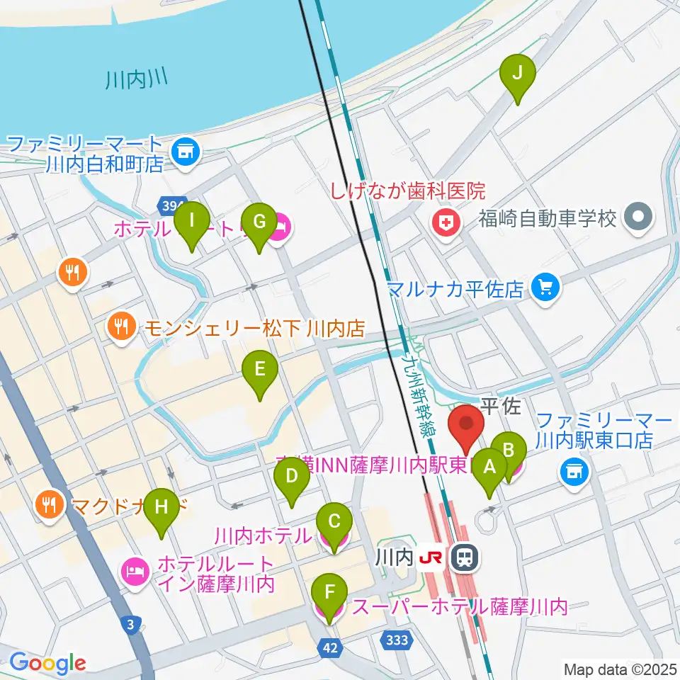 SSプラザせんだい周辺のホテル一覧地図