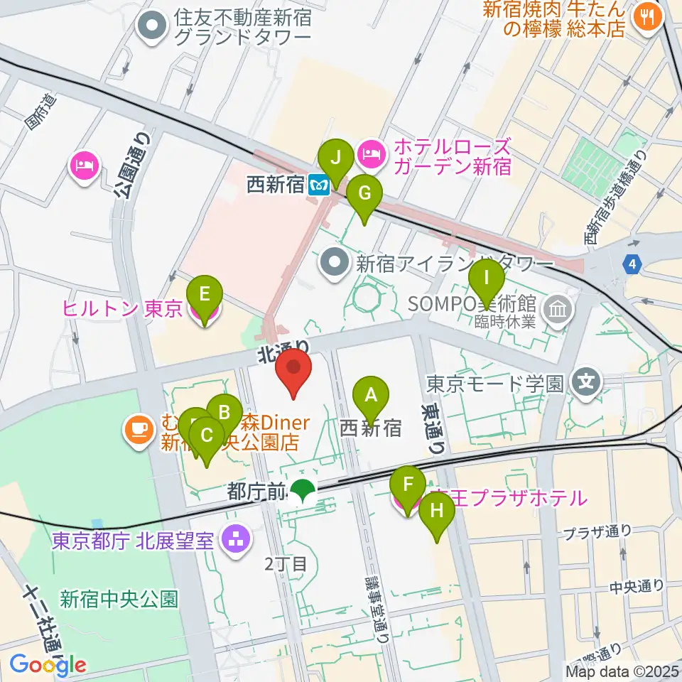 新宿住友ビル三角広場周辺のホテル一覧地図