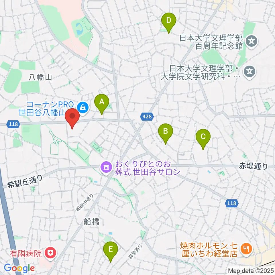 アップス 希望丘青少年交流センター周辺のホテル一覧地図