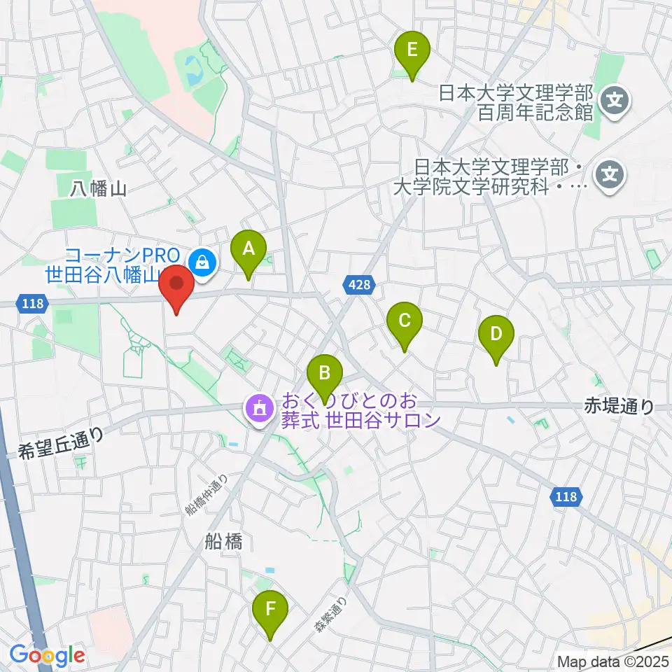 アップス 希望丘青少年交流センター周辺のホテル一覧地図