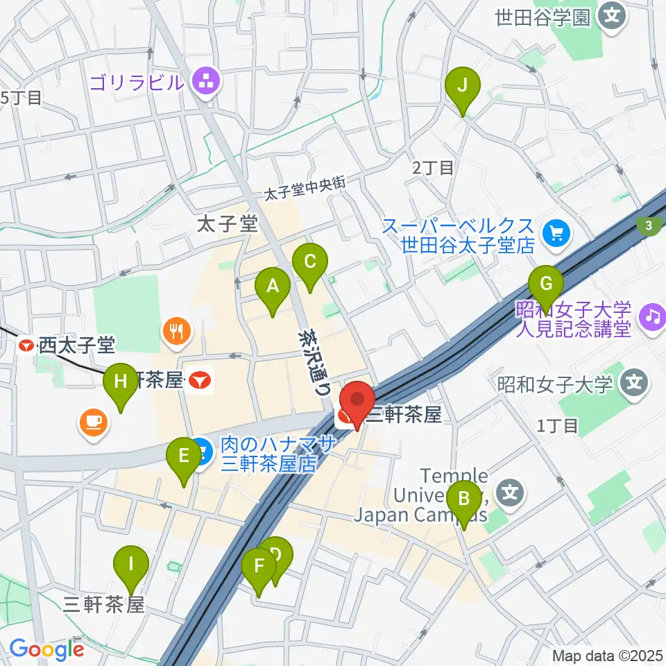 スタジオクレッセ周辺のホテル一覧地図