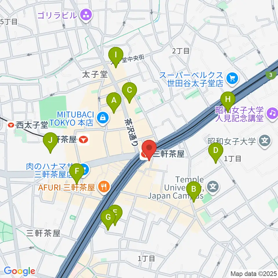 スタジオクレッセ周辺のホテル一覧地図