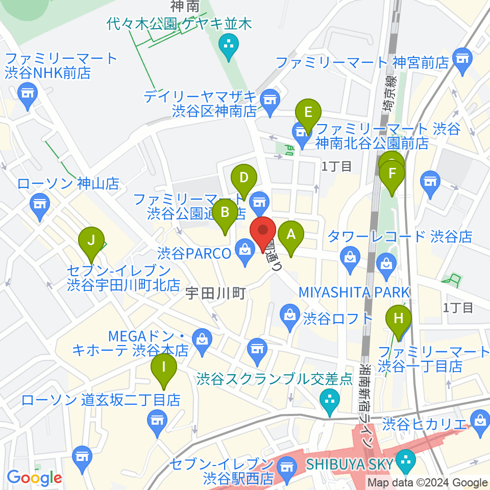 渋谷SUPER DOMMUNE周辺のホテル一覧地図