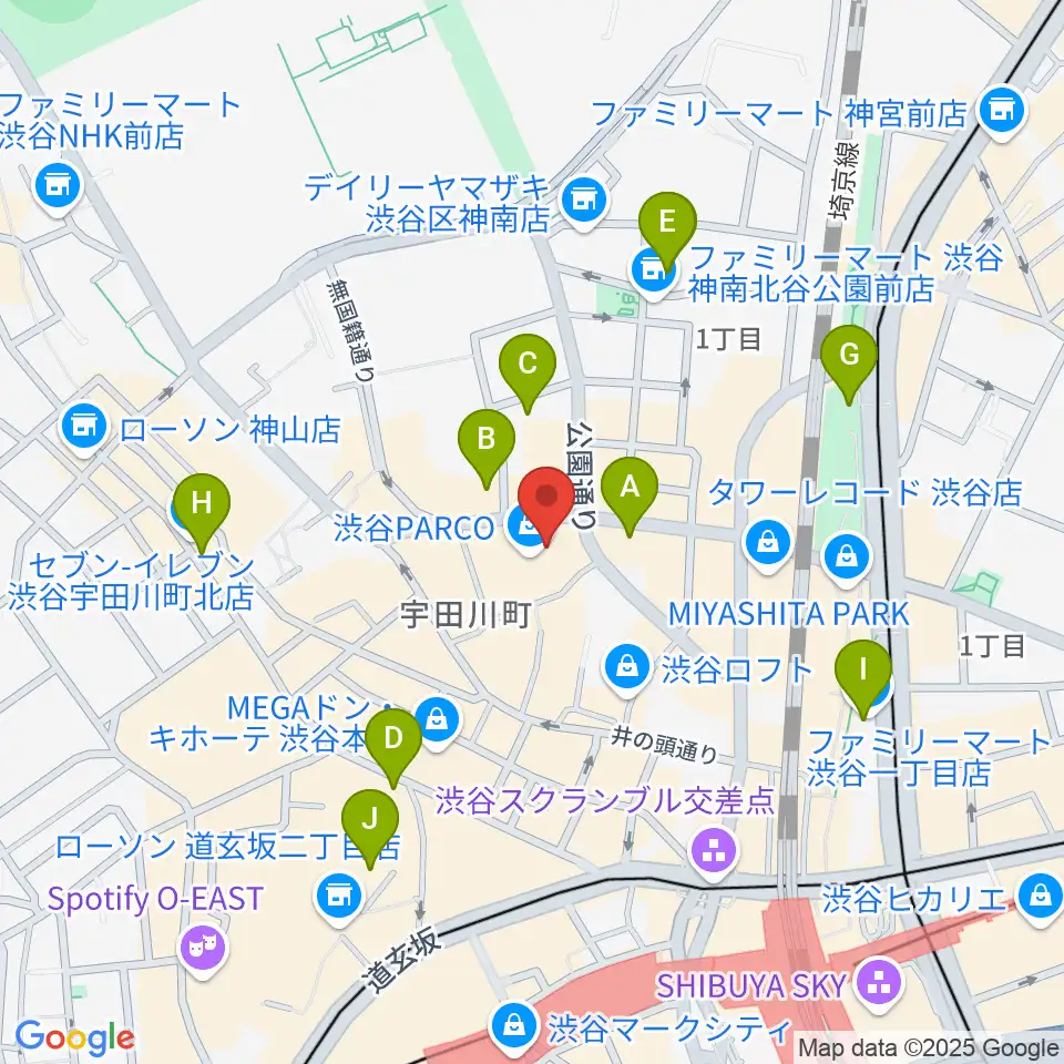 渋谷SUPER DOMMUNE周辺のホテル一覧地図
