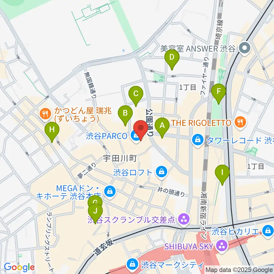 渋谷SUPER DOMMUNE周辺のホテル一覧地図