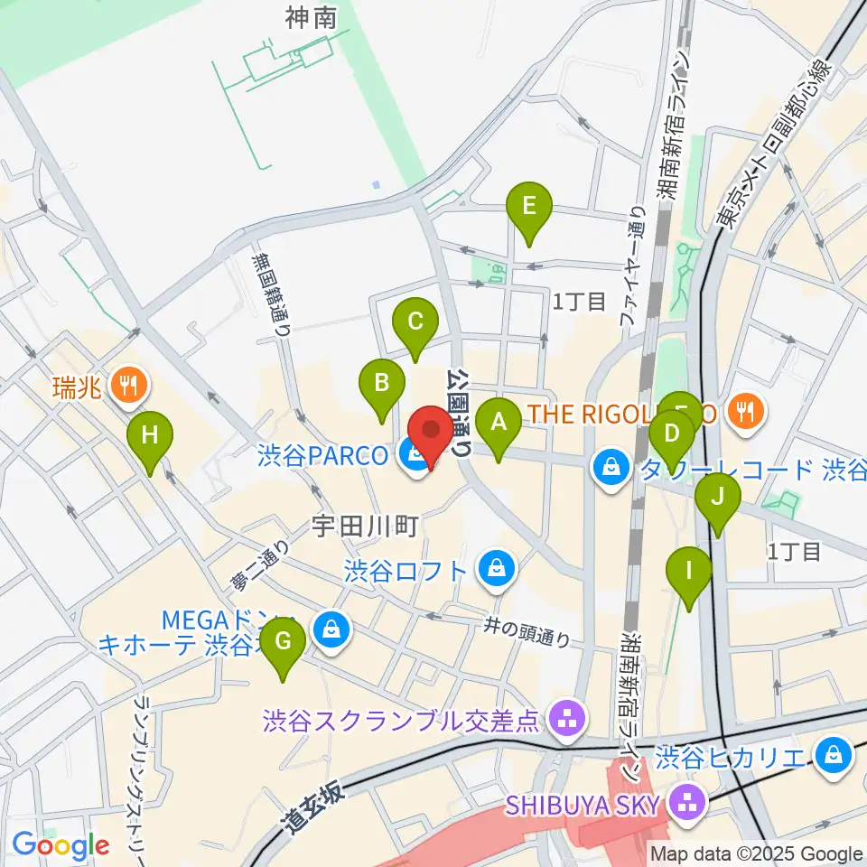 渋谷SUPER DOMMUNE周辺のホテル一覧地図
