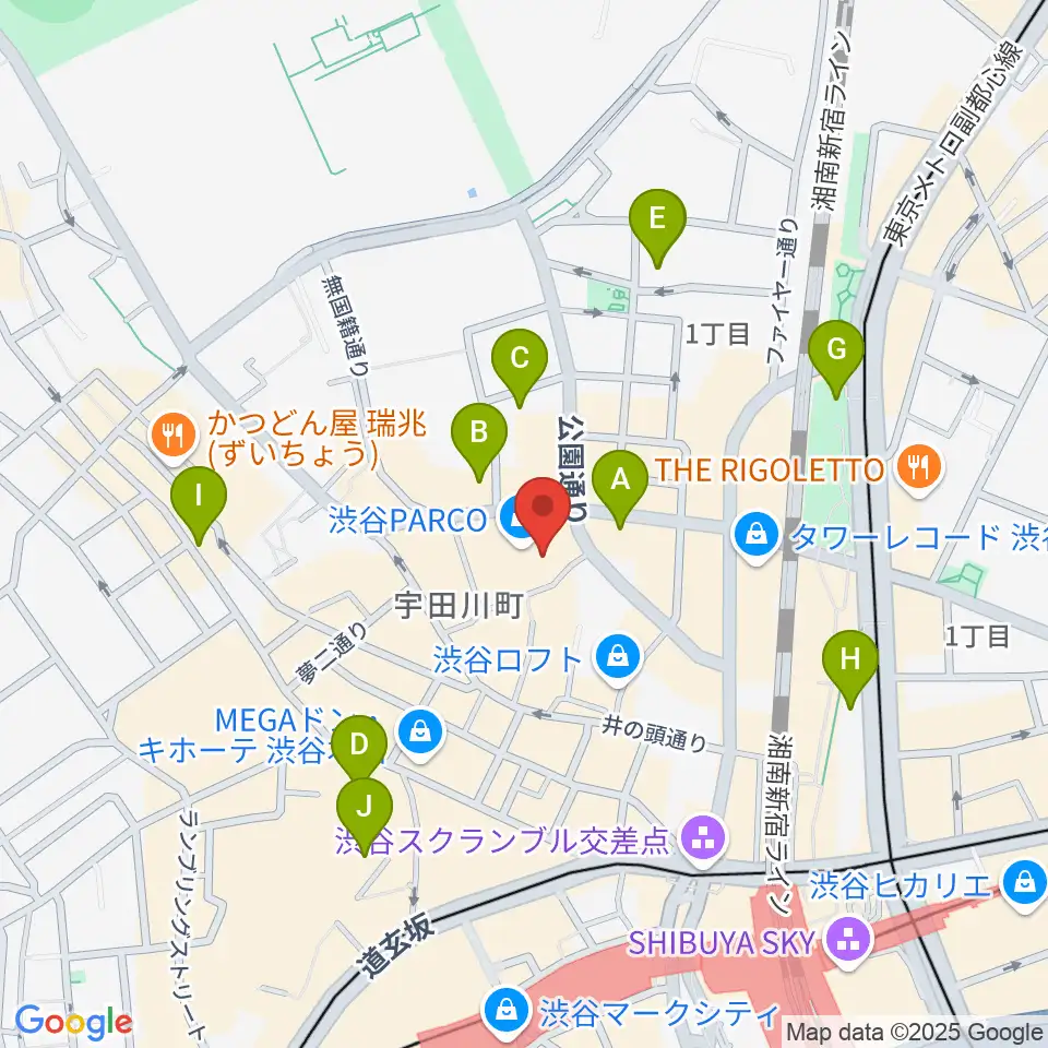ユニオンレコード渋谷周辺のホテル一覧地図