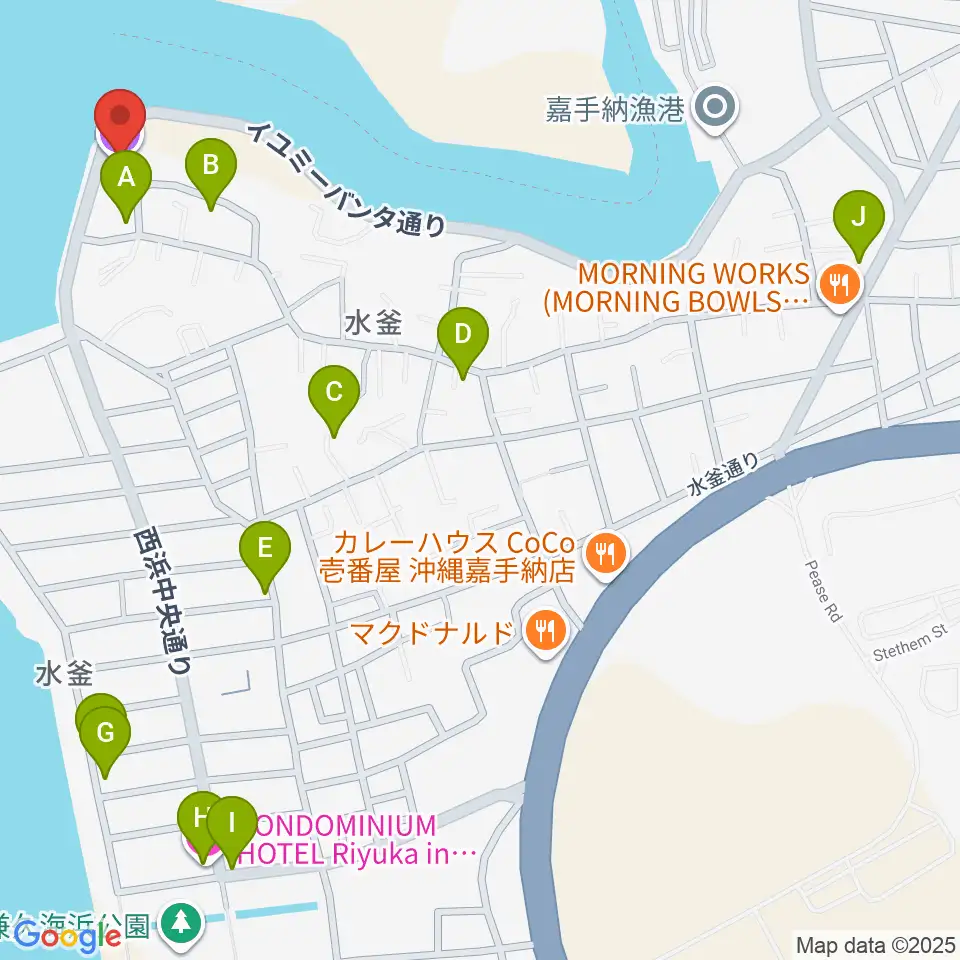 嘉手納町マルチメディアセンター周辺のホテル一覧地図