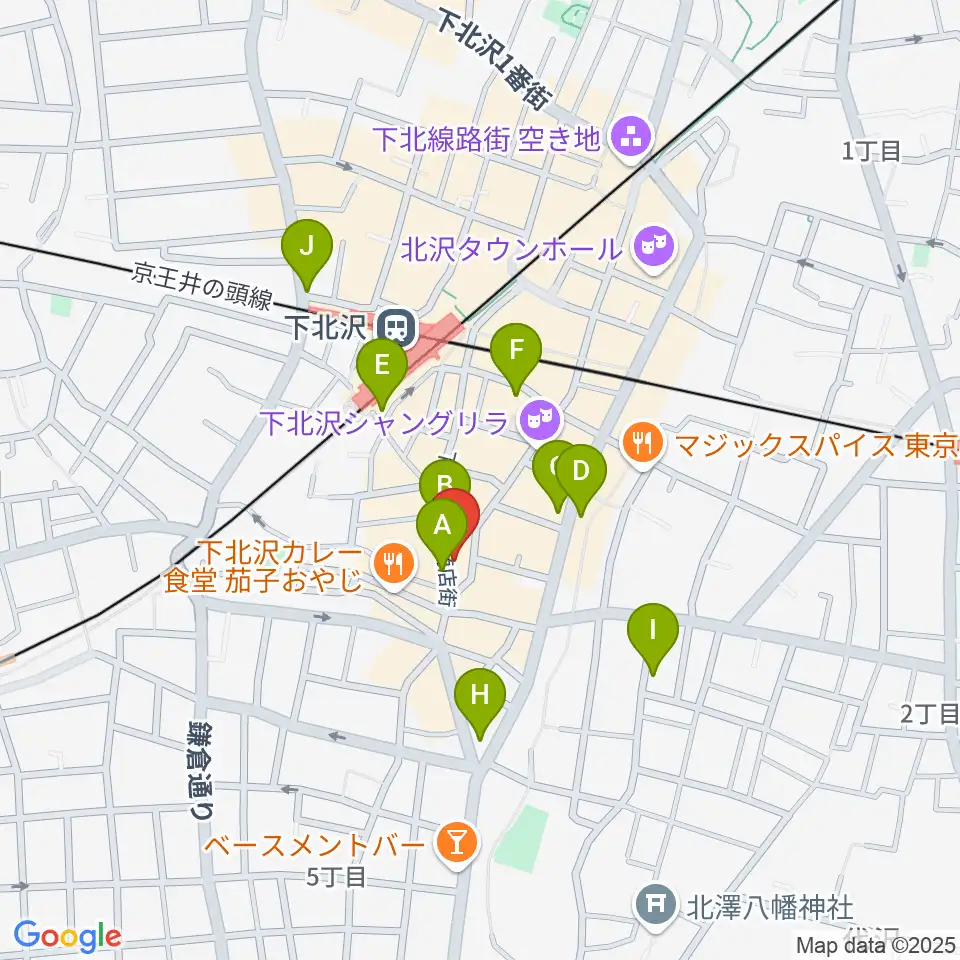 下北沢リブハウス周辺のホテル一覧地図