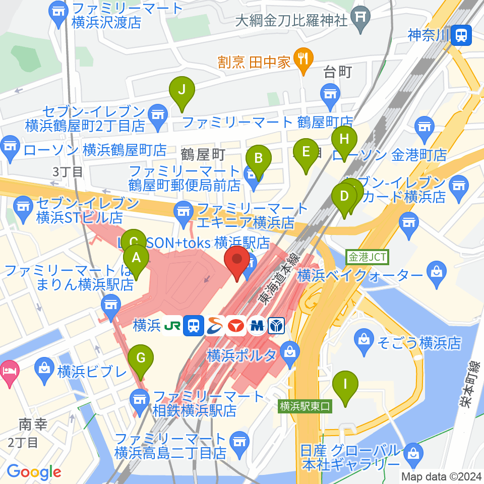 T・ジョイ横浜周辺のホテル一覧地図