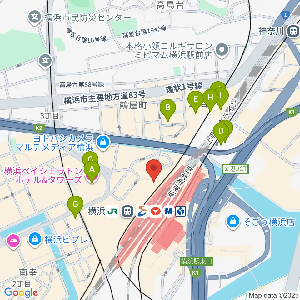 T・ジョイ横浜周辺のホテル一覧地図