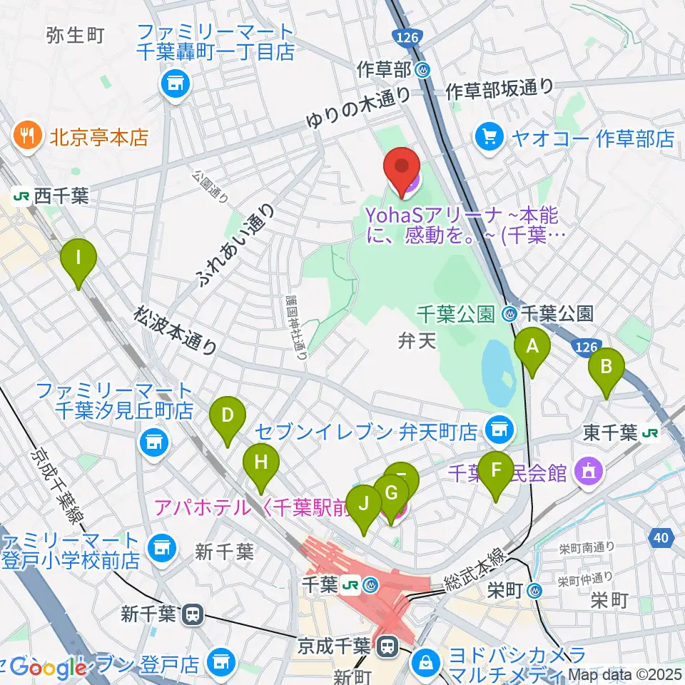 YohaSアリーナ 本能に、感動を。周辺のホテル一覧地図