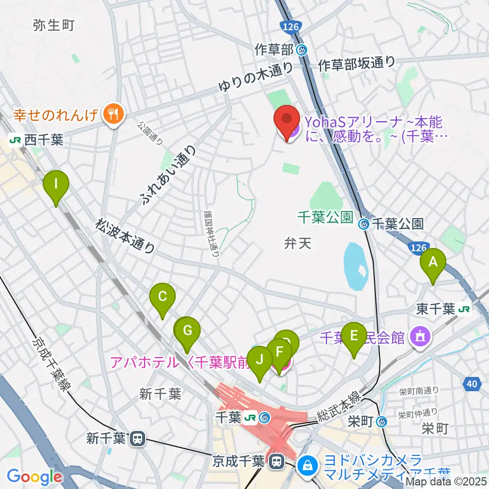 YohaSアリーナ 本能に、感動を。周辺のホテル一覧地図