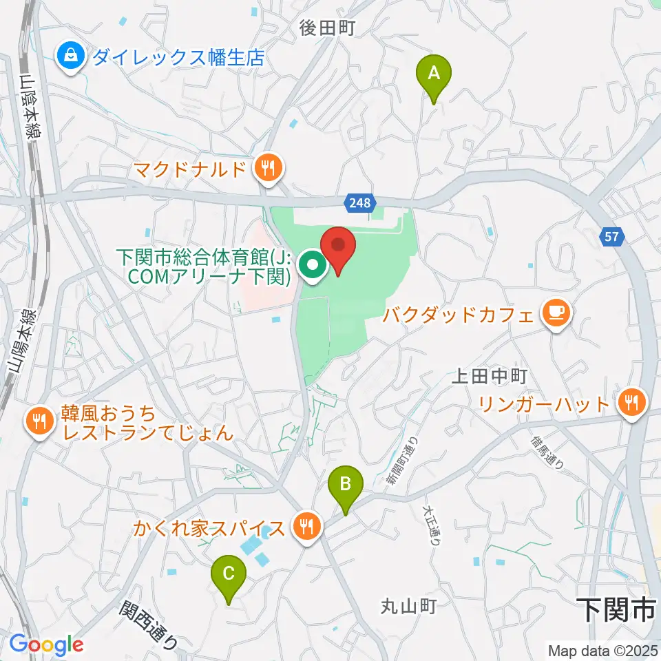 セービング陸上競技場周辺のホテル一覧地図