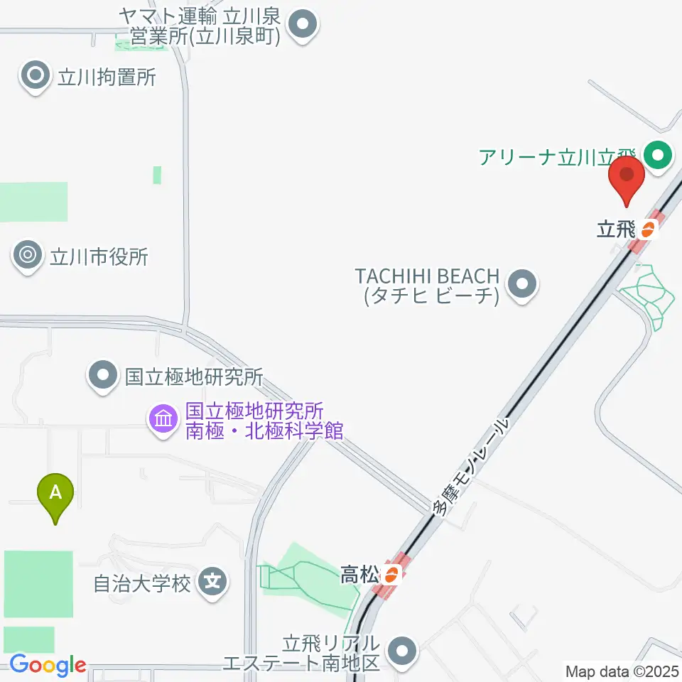ドーム立川立飛周辺のホテル一覧地図