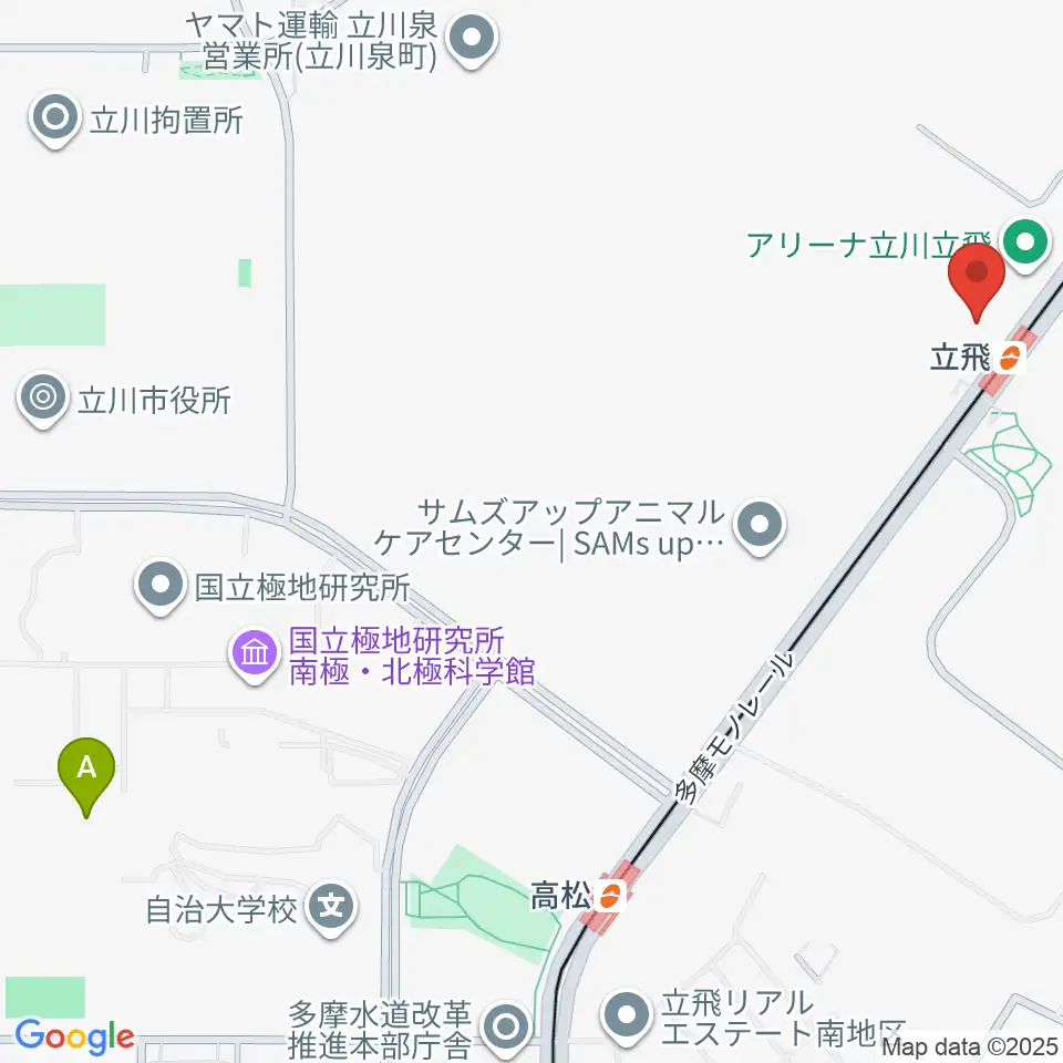 ドーム立川立飛周辺のホテル一覧地図
