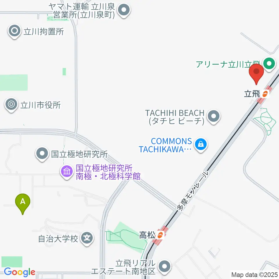 ドーム立川立飛周辺のホテル一覧地図