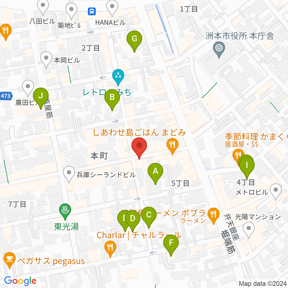 マトヤ楽器 的矢ミュージックスタジオ周辺のホテル一覧地図