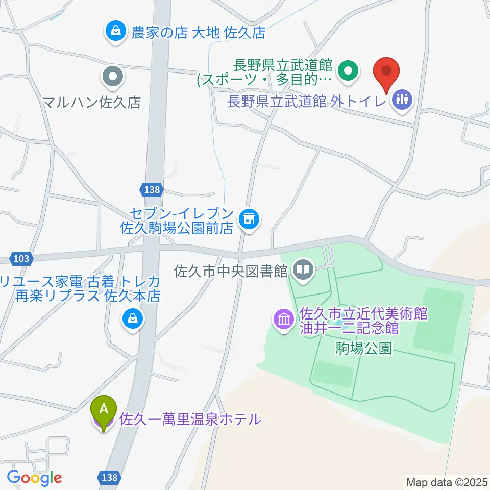 長野県立武道館周辺のホテル一覧地図