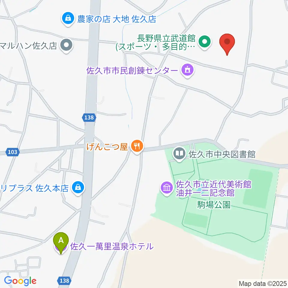 長野県立武道館周辺のホテル一覧地図