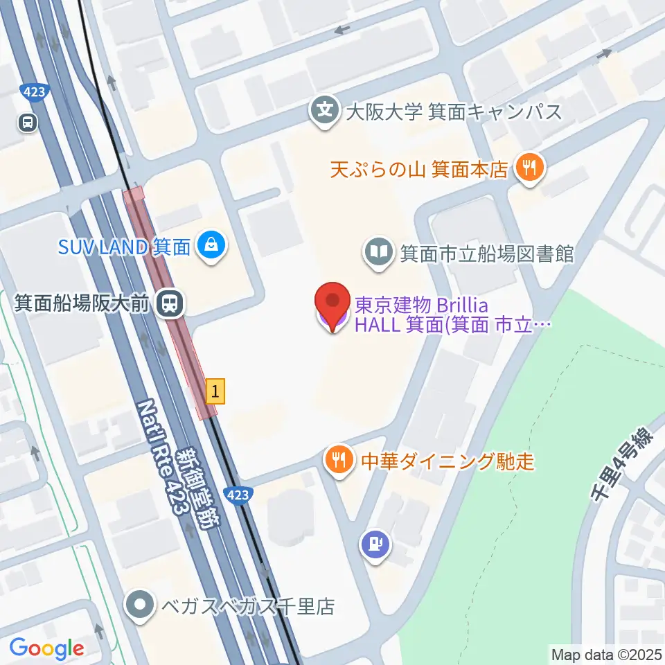 東京建物 Brillia HALL 箕面周辺のホテル一覧地図