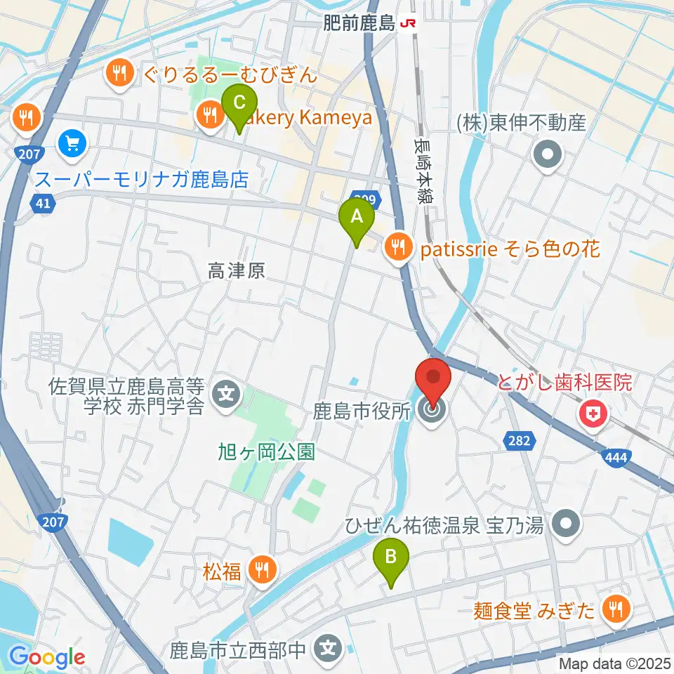 鹿島市民文化ホール サクラス周辺のホテル一覧地図