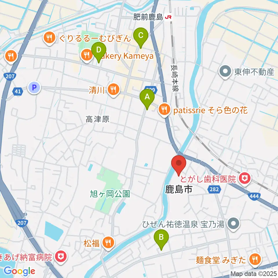 鹿島市民文化ホール サクラス周辺のホテル一覧地図