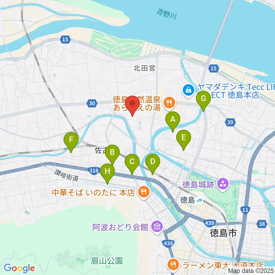 ワークスタッフ陸上競技場周辺のホテル一覧地図