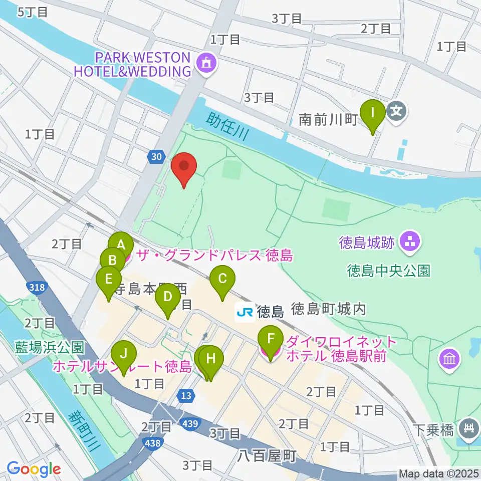 とくぎんトモニアリーナ周辺のホテル一覧地図