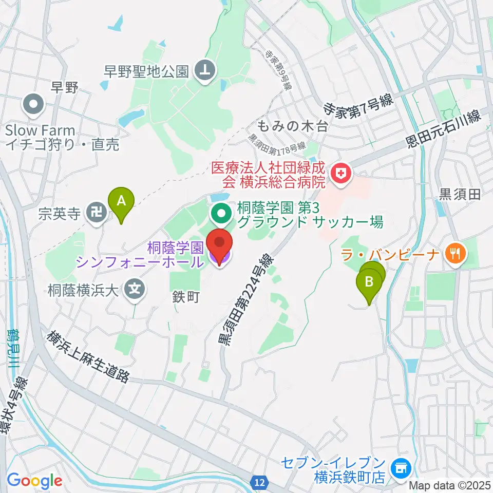 桐蔭学園シンフォニーホール周辺のホテル一覧地図