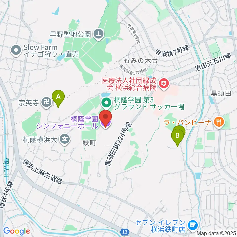桐蔭学園シンフォニーホール周辺のホテル一覧地図