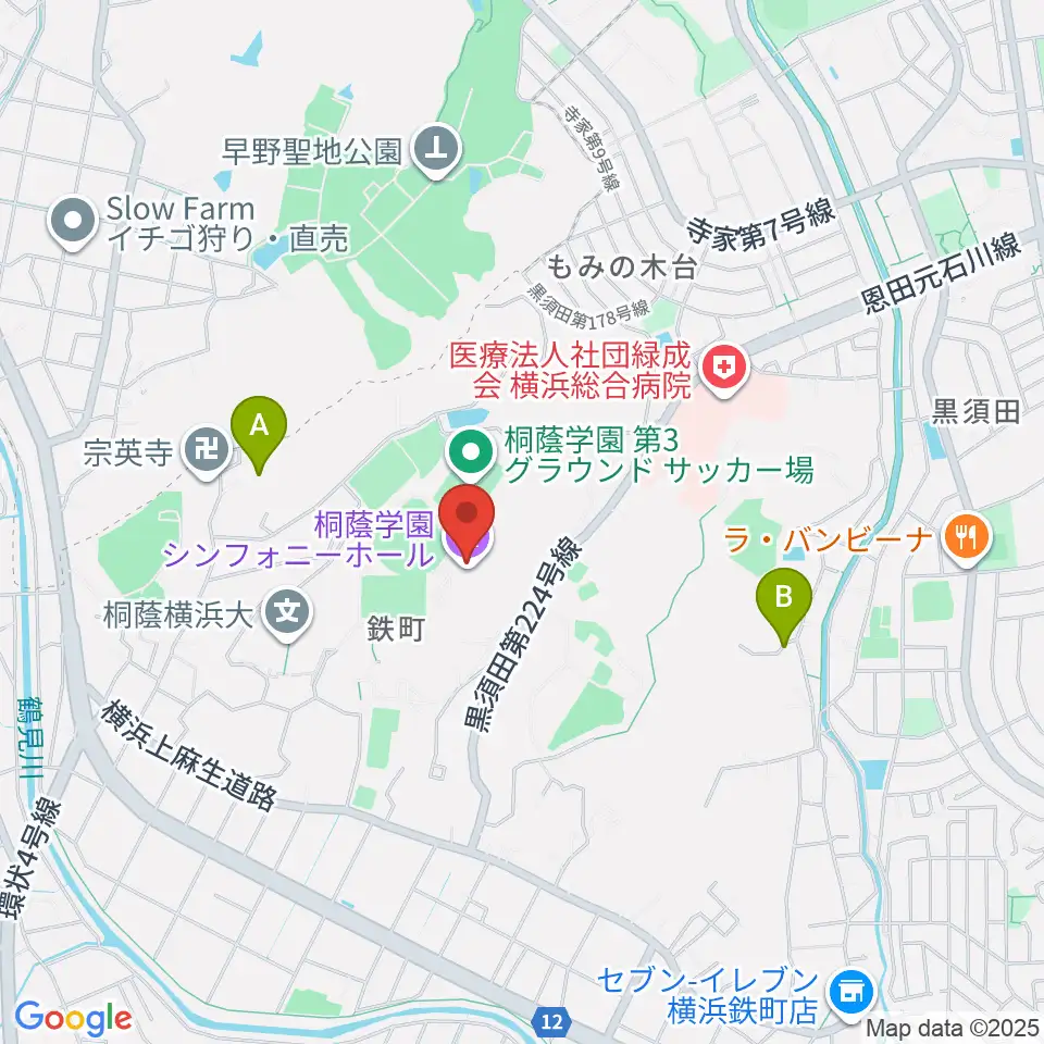 桐蔭学園シンフォニーホール周辺のホテル一覧地図