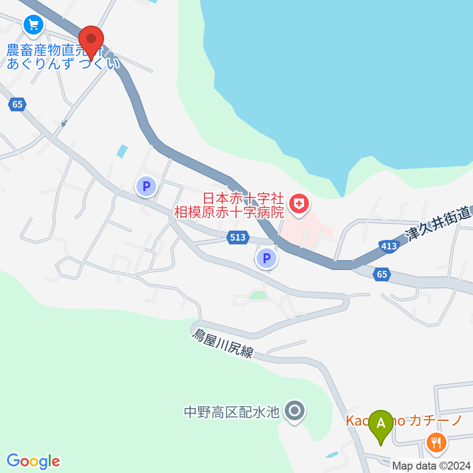 津久井中央公民館周辺のホテル一覧地図