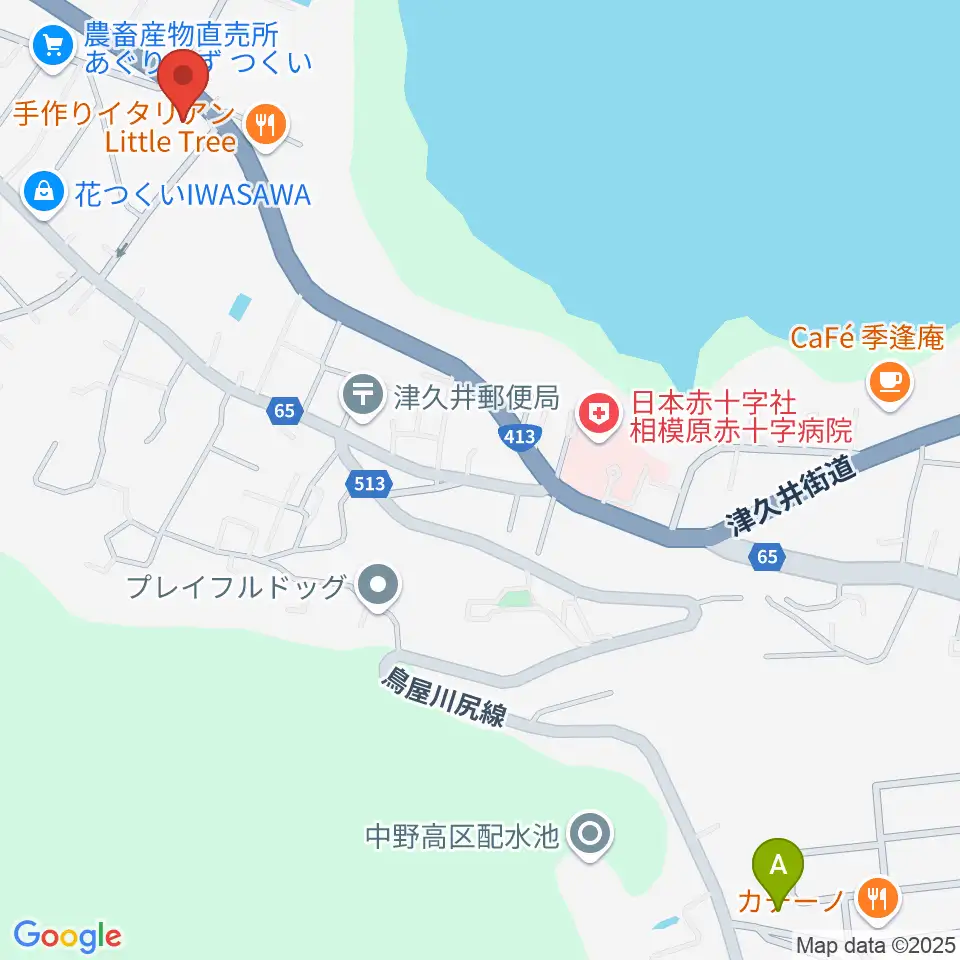津久井中央公民館周辺のホテル一覧地図