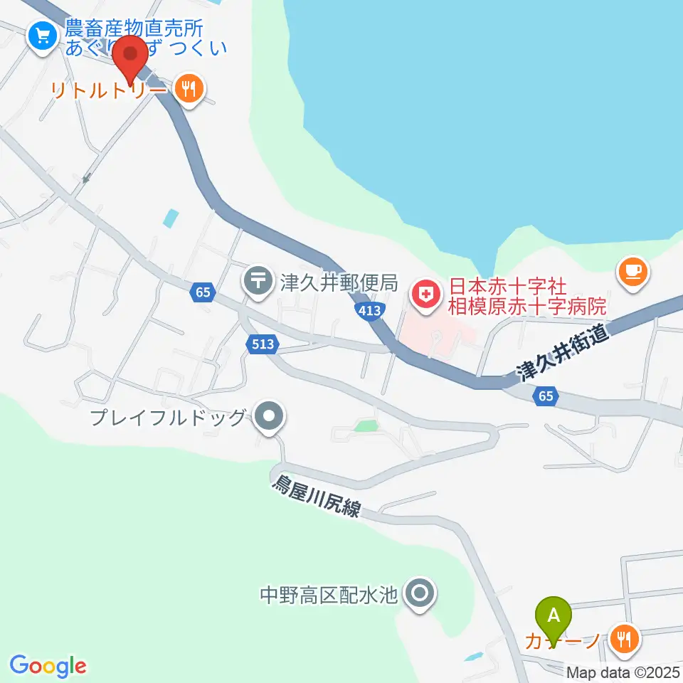 津久井中央公民館周辺のホテル一覧地図