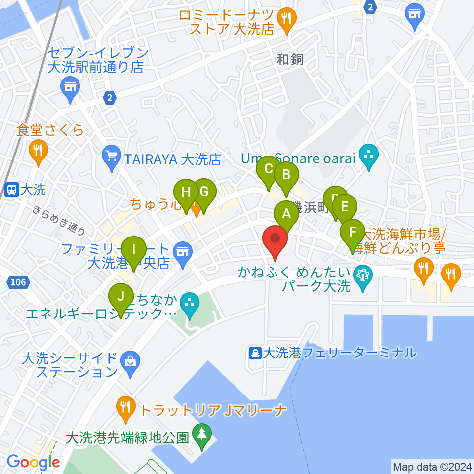 トヨペットスマイルホール大洗周辺のホテル一覧地図