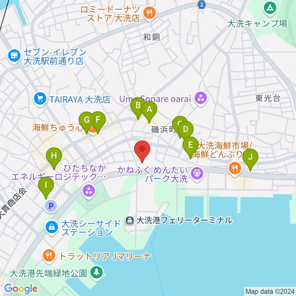 トヨペットスマイルホール大洗周辺のホテル一覧地図