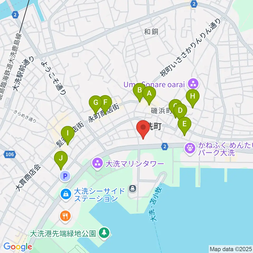 トヨペットスマイルホール大洗周辺のホテル一覧地図