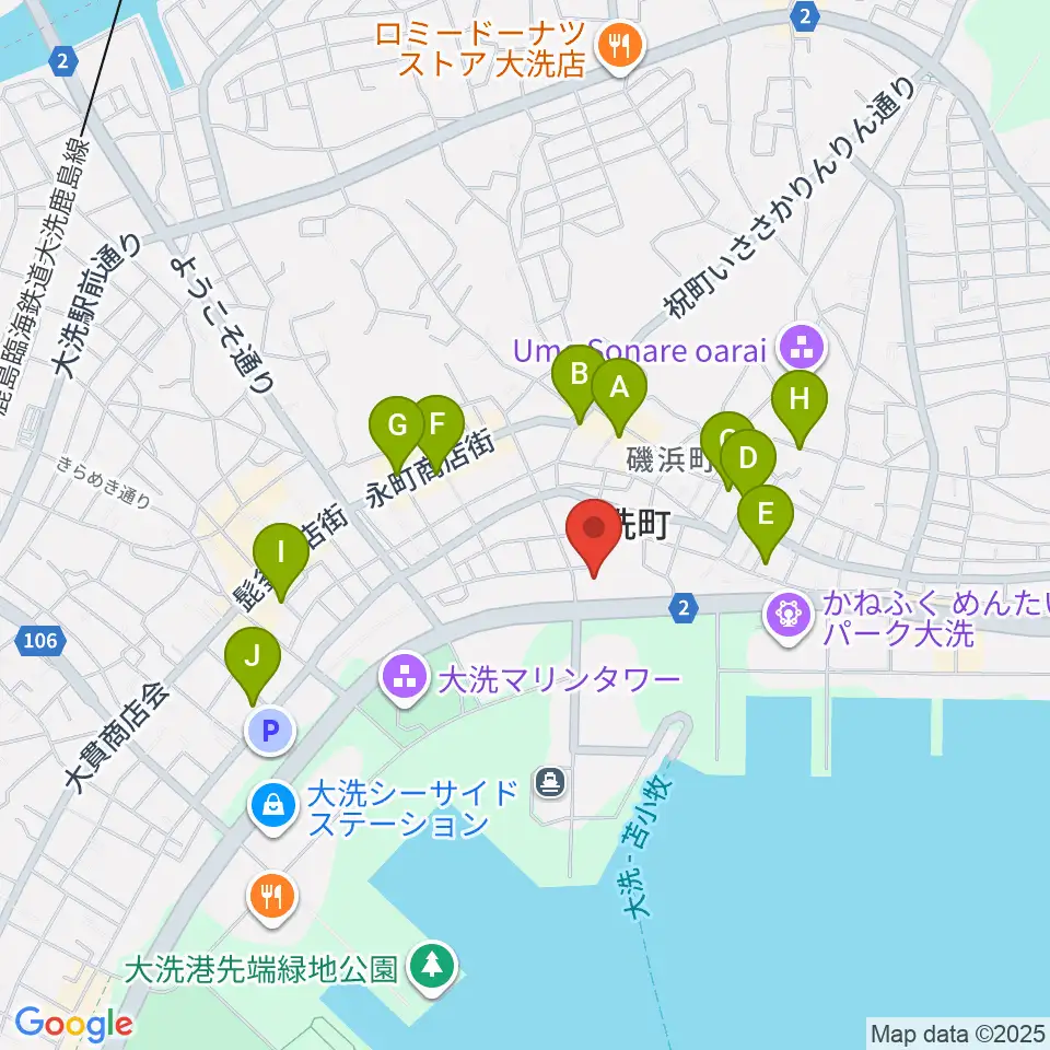 トヨペットスマイルホール大洗周辺のホテル一覧地図