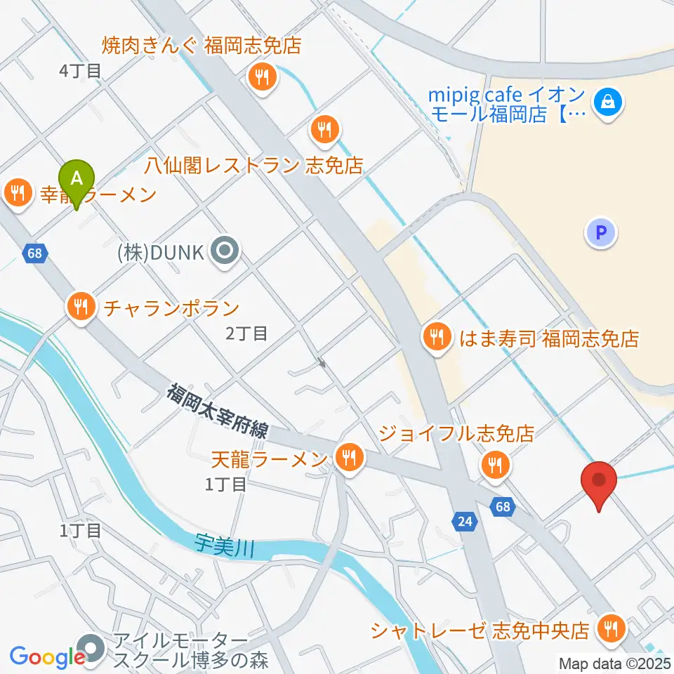 志免町立町民センター周辺のホテル一覧地図