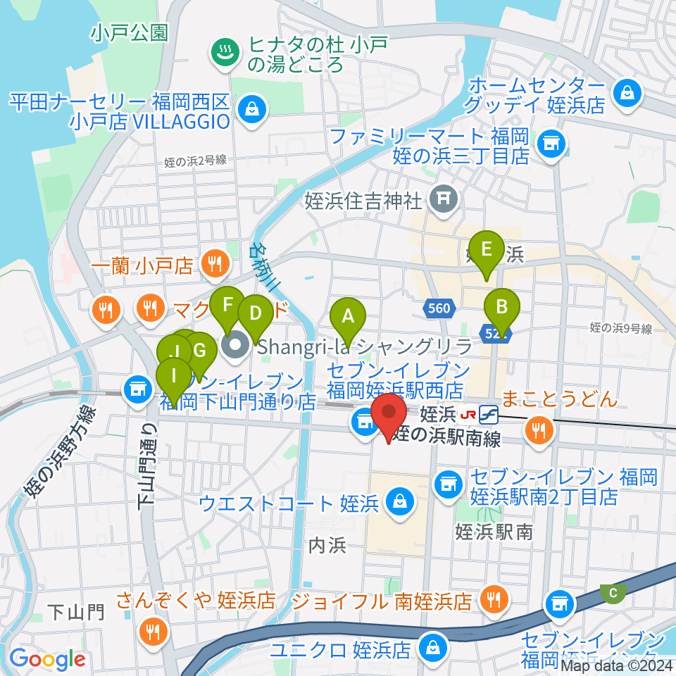 福岡市立西市民センター周辺のホテル一覧地図